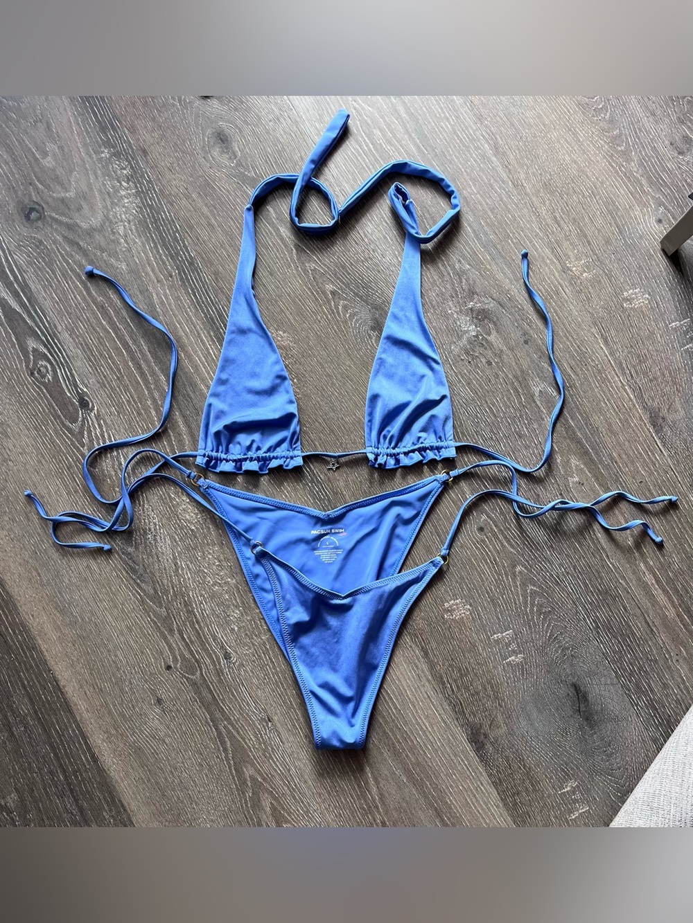 Pacsun Blue Hour Blue Cheeky Bikini Size L